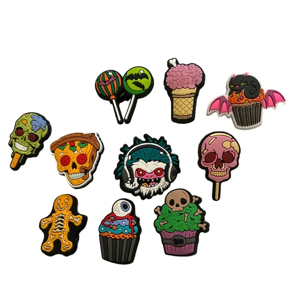 Halloween Snack food themed croc/shoe charm 10 piece bundle NEW horror goth